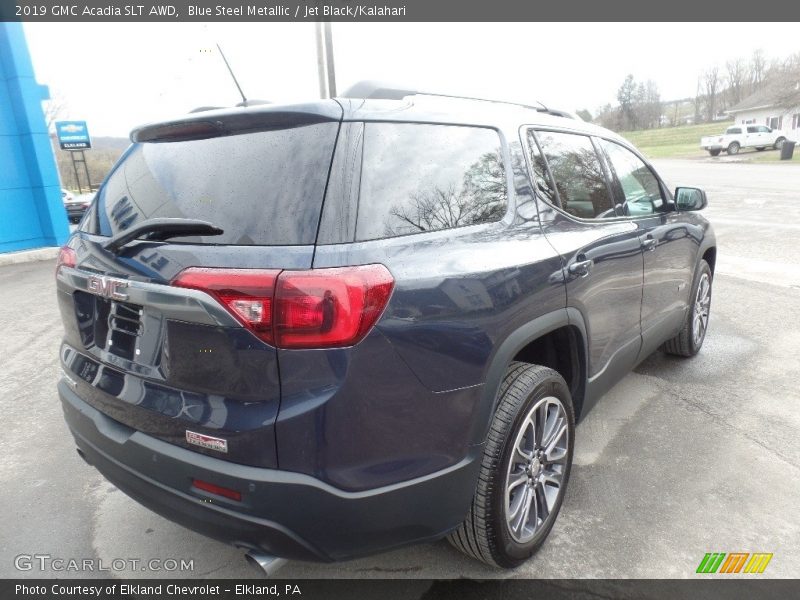 Blue Steel Metallic / Jet Black/Kalahari 2019 GMC Acadia SLT AWD