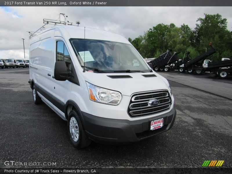 Oxford White / Pewter 2017 Ford Transit Van 250 MR Long