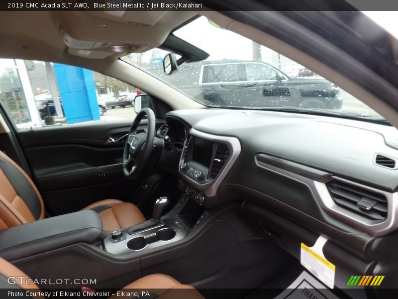 Blue Steel Metallic / Jet Black/Kalahari 2019 GMC Acadia SLT AWD
