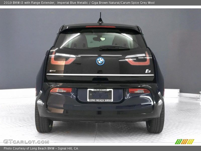 Imperial Blue Metallic / Giga Brown Natural/Carum Spice Grey Wool 2019 BMW i3 with Range Extender