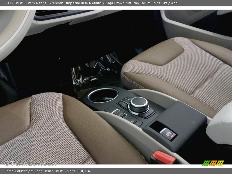 Imperial Blue Metallic / Giga Brown Natural/Carum Spice Grey Wool 2019 BMW i3 with Range Extender