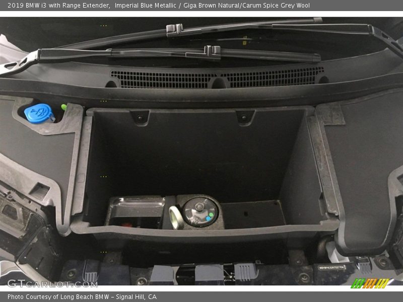 Imperial Blue Metallic / Giga Brown Natural/Carum Spice Grey Wool 2019 BMW i3 with Range Extender