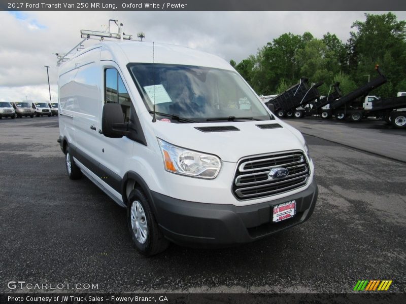 Oxford White / Pewter 2017 Ford Transit Van 250 MR Long