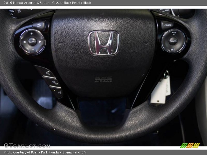 Crystal Black Pearl / Black 2016 Honda Accord LX Sedan