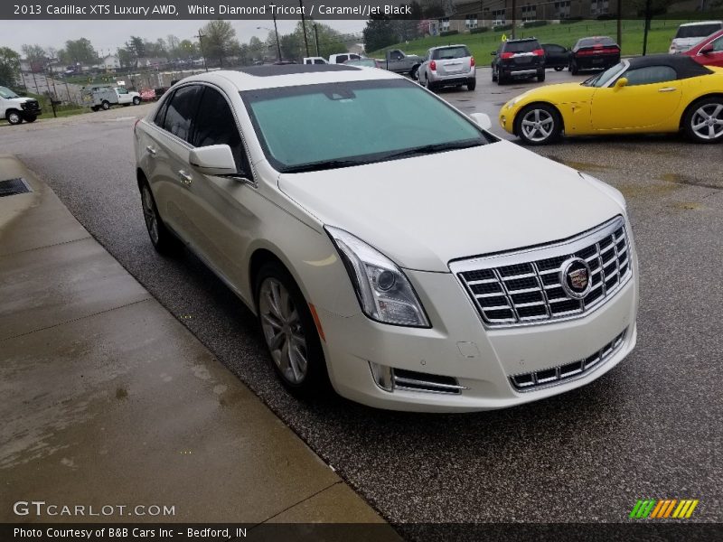 White Diamond Tricoat / Caramel/Jet Black 2013 Cadillac XTS Luxury AWD