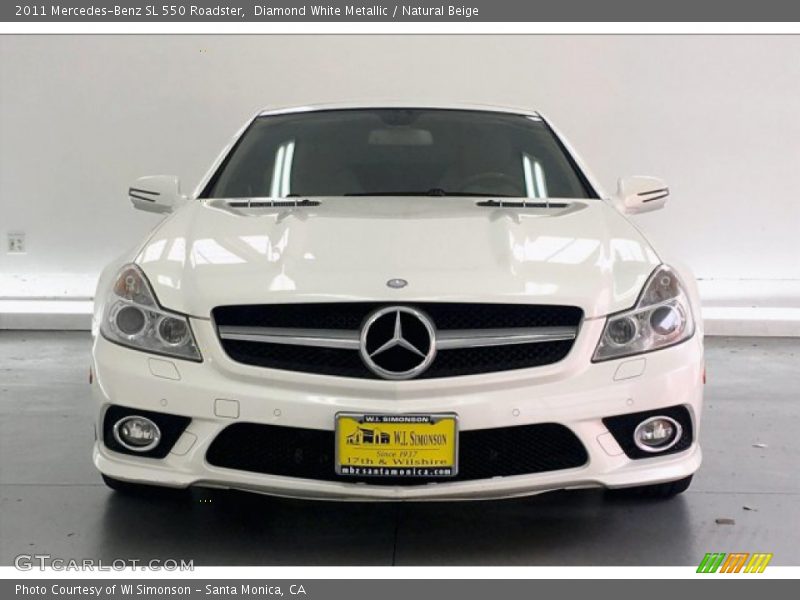 Diamond White Metallic / Natural Beige 2011 Mercedes-Benz SL 550 Roadster