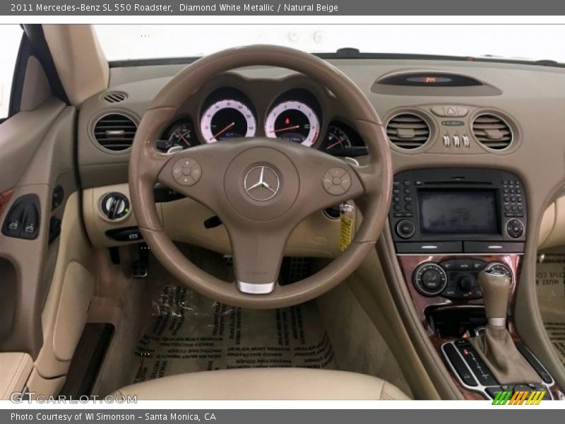 Diamond White Metallic / Natural Beige 2011 Mercedes-Benz SL 550 Roadster