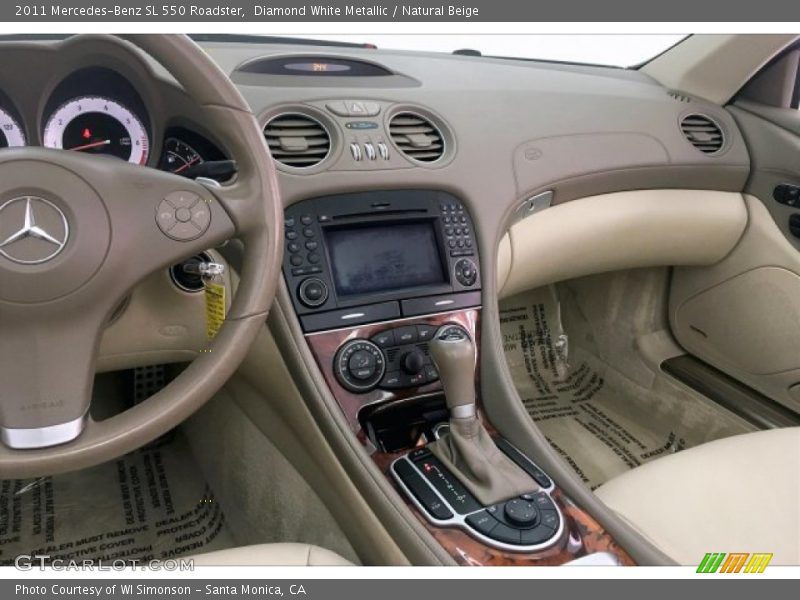 Diamond White Metallic / Natural Beige 2011 Mercedes-Benz SL 550 Roadster