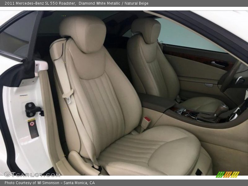 Diamond White Metallic / Natural Beige 2011 Mercedes-Benz SL 550 Roadster