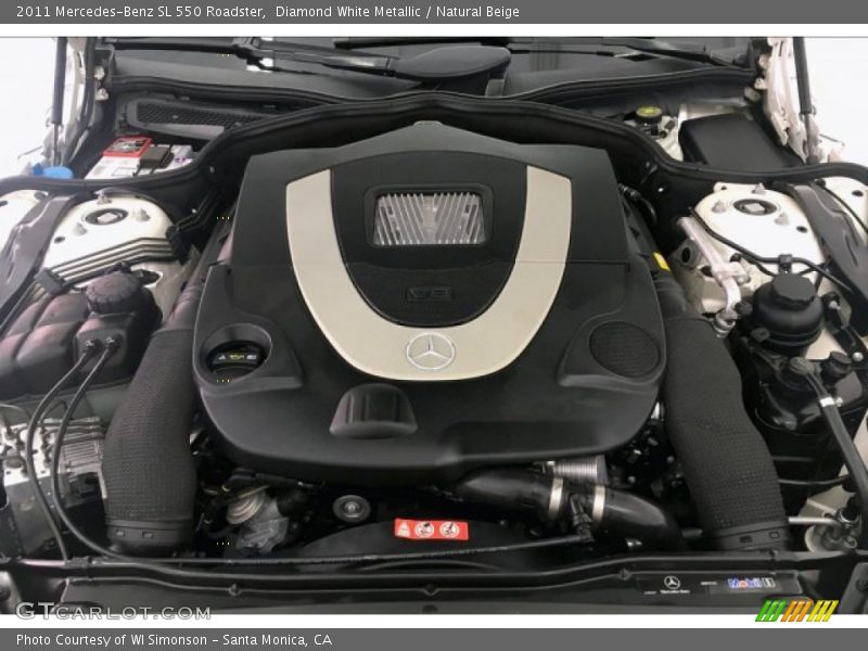 Diamond White Metallic / Natural Beige 2011 Mercedes-Benz SL 550 Roadster