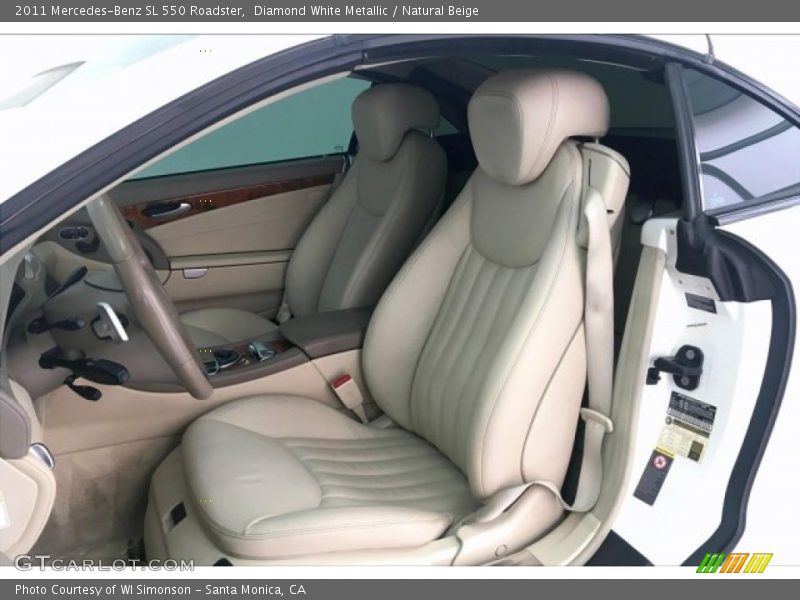 Diamond White Metallic / Natural Beige 2011 Mercedes-Benz SL 550 Roadster