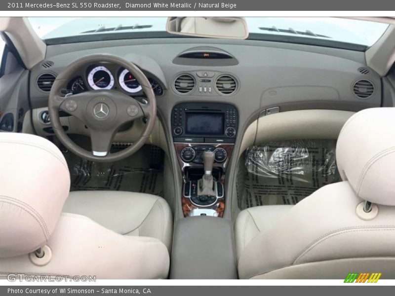 Diamond White Metallic / Natural Beige 2011 Mercedes-Benz SL 550 Roadster