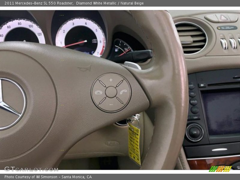 Diamond White Metallic / Natural Beige 2011 Mercedes-Benz SL 550 Roadster