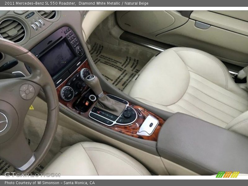 Diamond White Metallic / Natural Beige 2011 Mercedes-Benz SL 550 Roadster