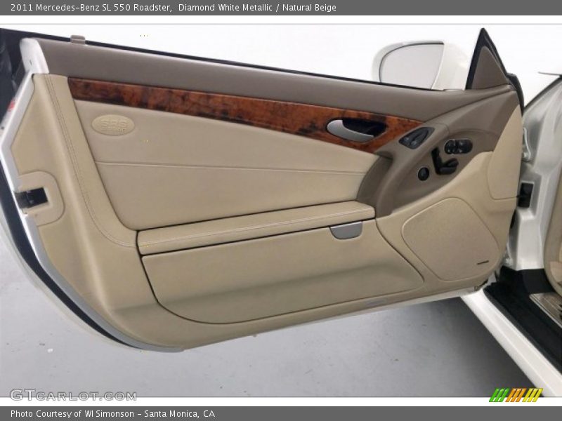 Diamond White Metallic / Natural Beige 2011 Mercedes-Benz SL 550 Roadster