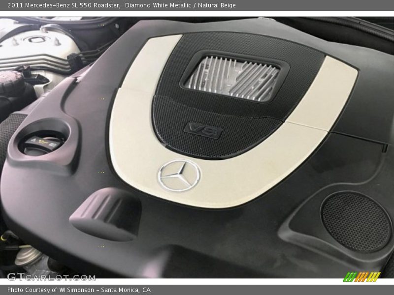 Diamond White Metallic / Natural Beige 2011 Mercedes-Benz SL 550 Roadster