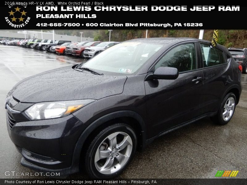 White Orchid Pearl / Black 2016 Honda HR-V LX AWD