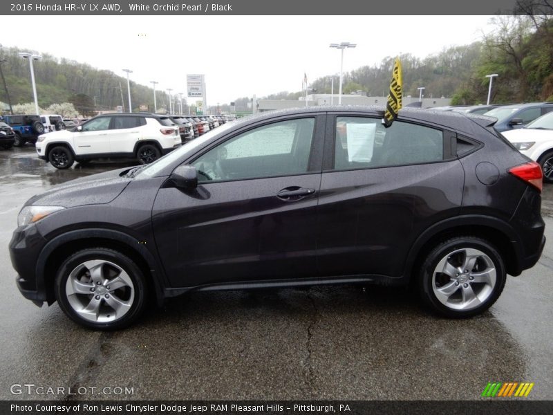 White Orchid Pearl / Black 2016 Honda HR-V LX AWD