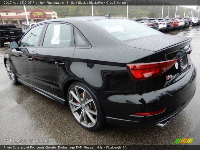 Brilliant Black / Black/Rock Gray Stitching 2017 Audi S3 2.0T Premium Plus quattro