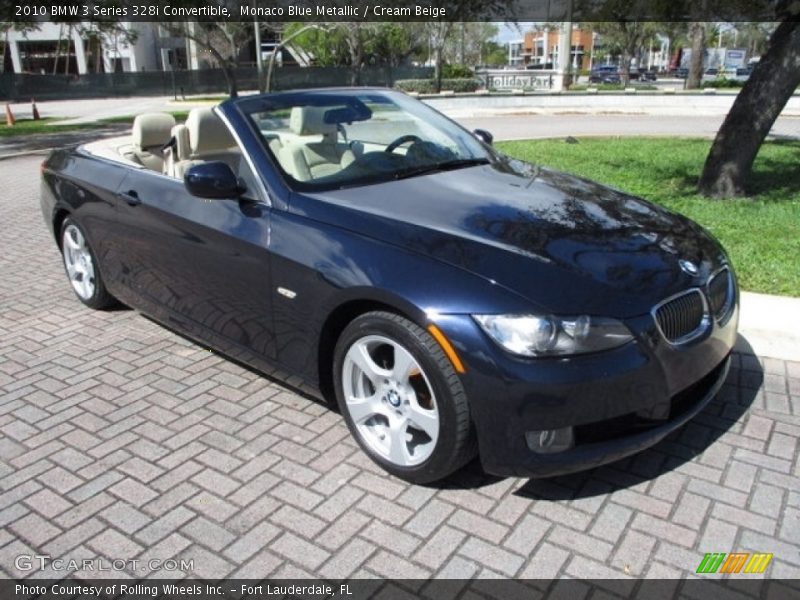 Monaco Blue Metallic / Cream Beige 2010 BMW 3 Series 328i Convertible