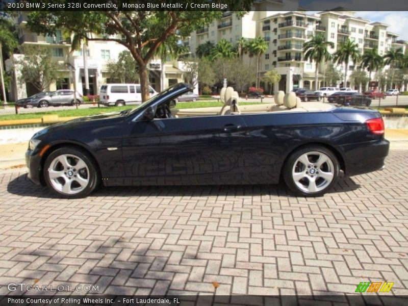 Monaco Blue Metallic / Cream Beige 2010 BMW 3 Series 328i Convertible