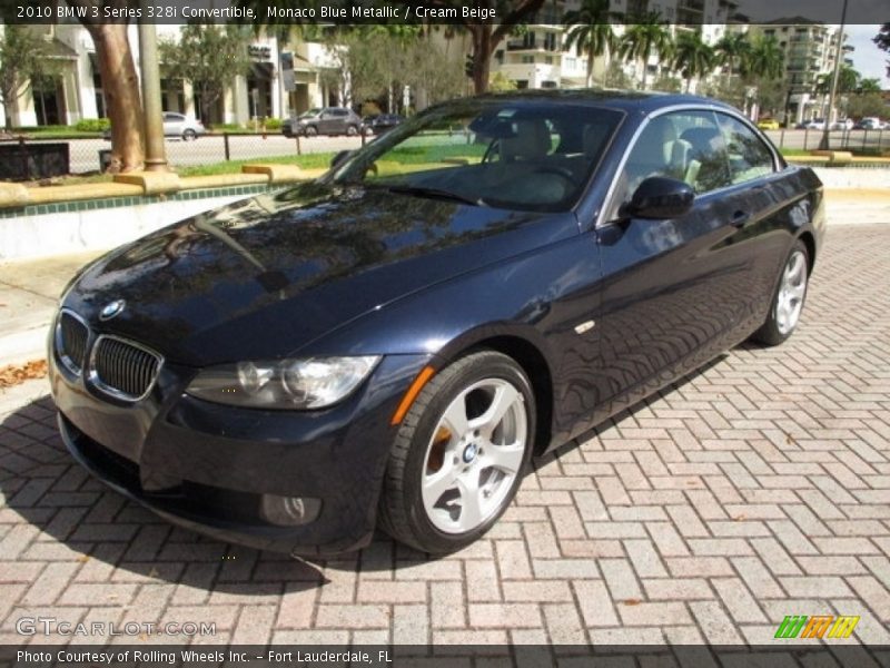 Monaco Blue Metallic / Cream Beige 2010 BMW 3 Series 328i Convertible