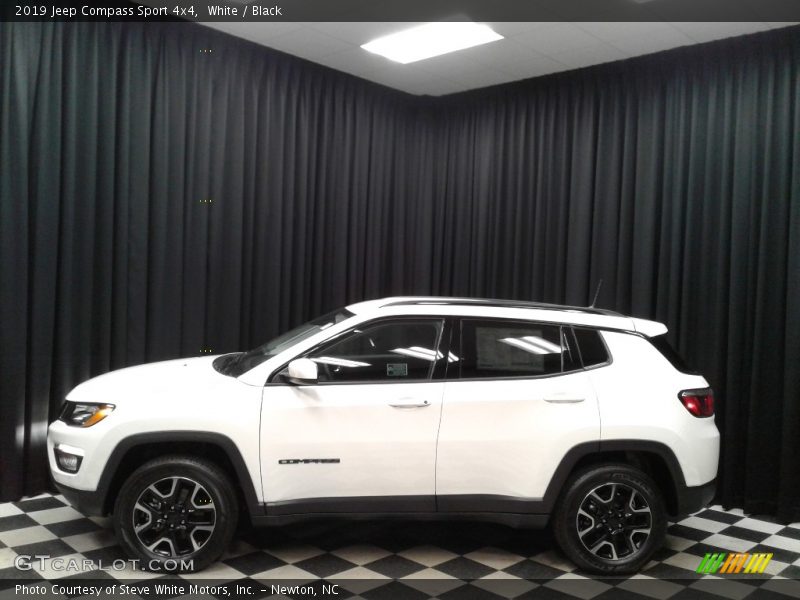 White / Black 2019 Jeep Compass Sport 4x4