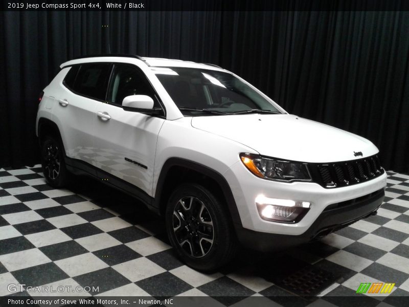 White / Black 2019 Jeep Compass Sport 4x4