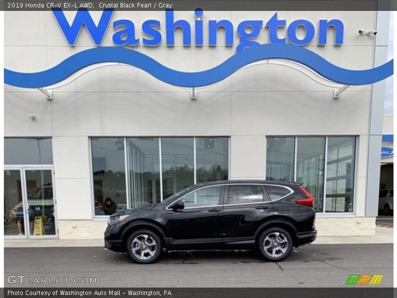 Crystal Black Pearl / Gray 2019 Honda CR-V EX-L AWD