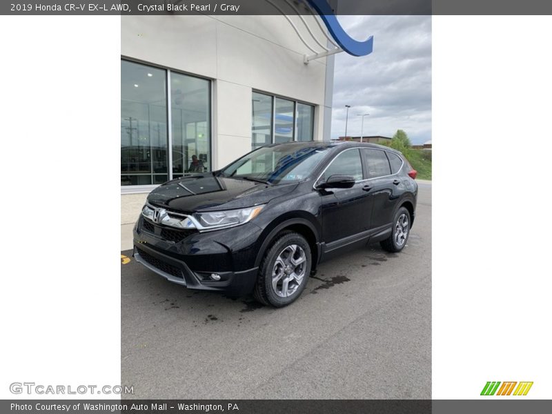 Crystal Black Pearl / Gray 2019 Honda CR-V EX-L AWD