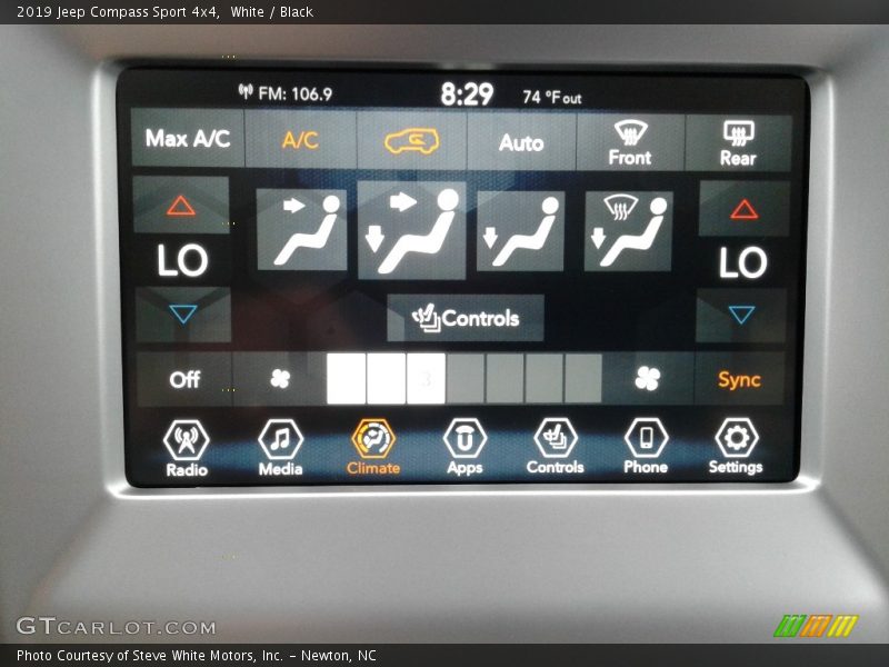 White / Black 2019 Jeep Compass Sport 4x4