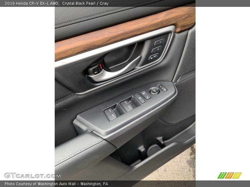 Crystal Black Pearl / Gray 2019 Honda CR-V EX-L AWD