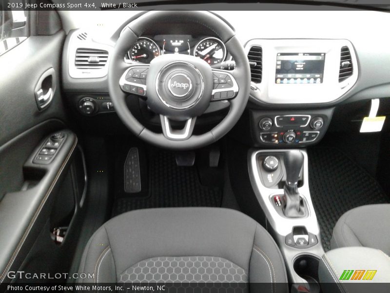 White / Black 2019 Jeep Compass Sport 4x4