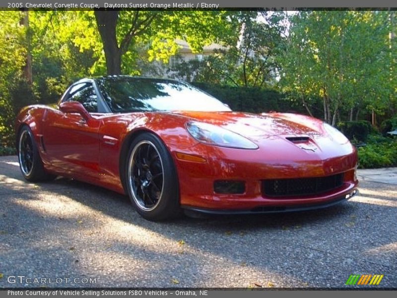 Daytona Sunset Orange Metallic / Ebony 2005 Chevrolet Corvette Coupe