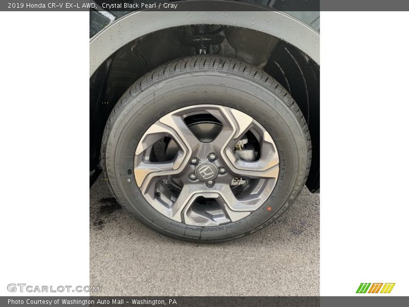 Crystal Black Pearl / Gray 2019 Honda CR-V EX-L AWD