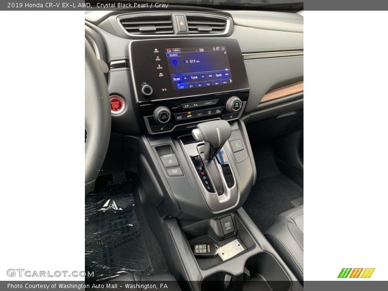 Crystal Black Pearl / Gray 2019 Honda CR-V EX-L AWD