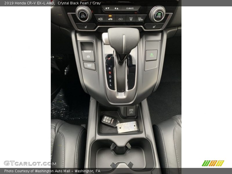 Crystal Black Pearl / Gray 2019 Honda CR-V EX-L AWD