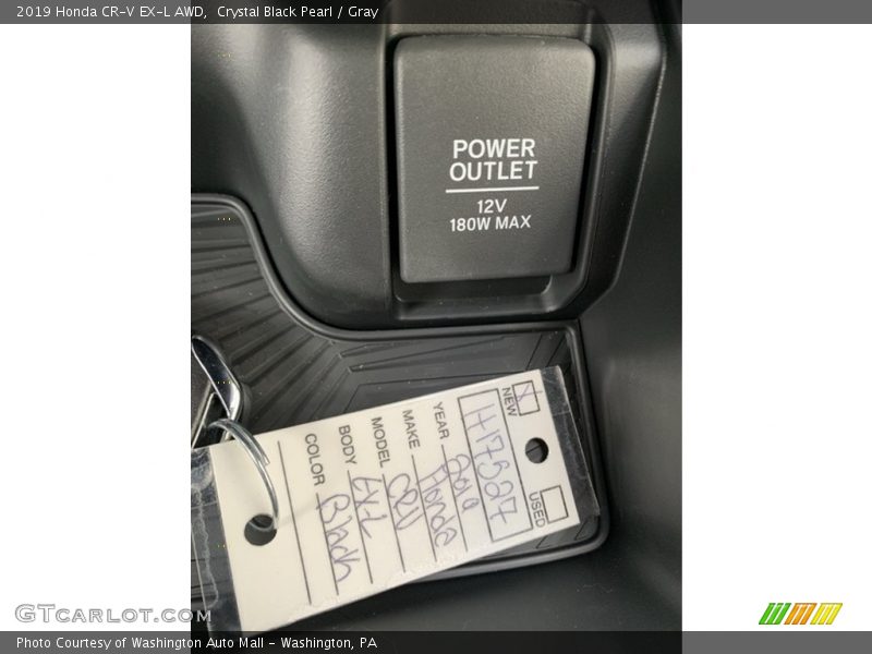 Crystal Black Pearl / Gray 2019 Honda CR-V EX-L AWD