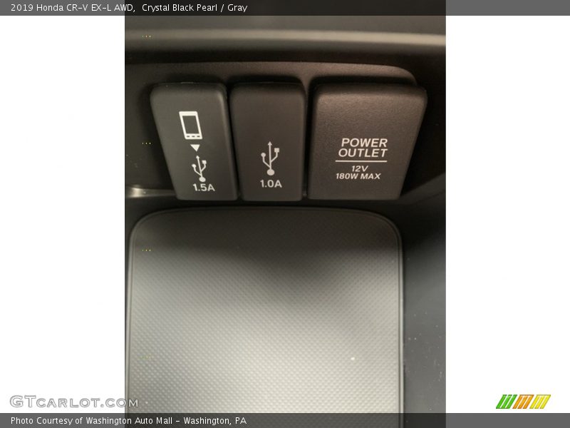 Crystal Black Pearl / Gray 2019 Honda CR-V EX-L AWD
