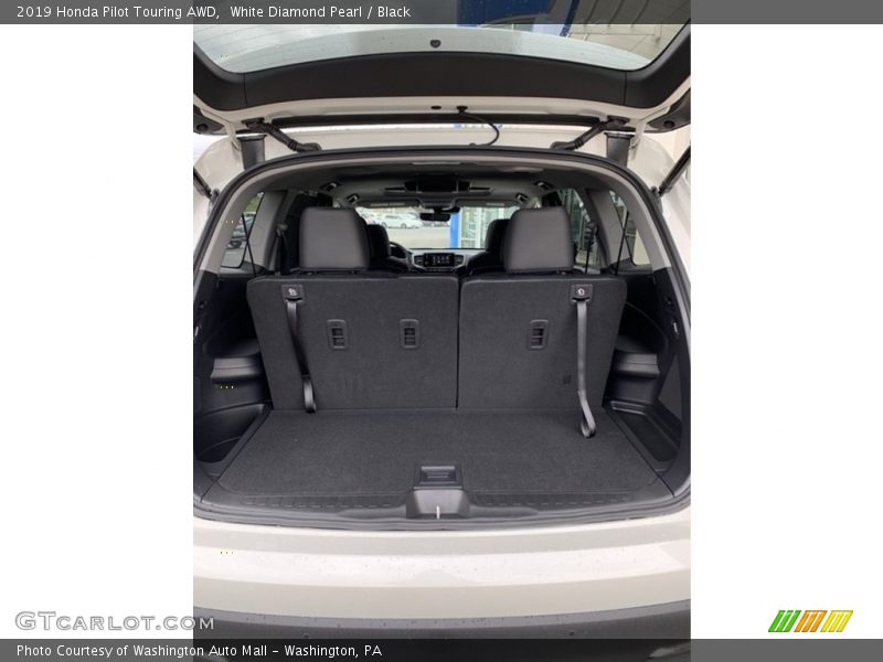 White Diamond Pearl / Black 2019 Honda Pilot Touring AWD