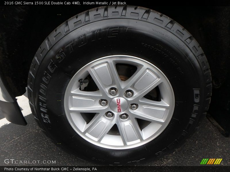 Iridium Metallic / Jet Black 2016 GMC Sierra 1500 SLE Double Cab 4WD