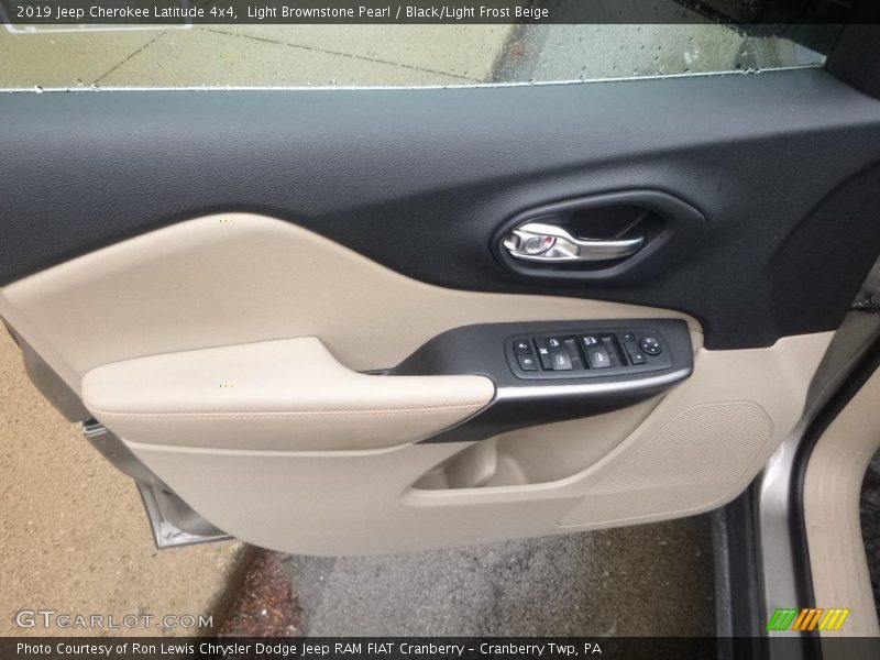 Light Brownstone Pearl / Black/Light Frost Beige 2019 Jeep Cherokee Latitude 4x4