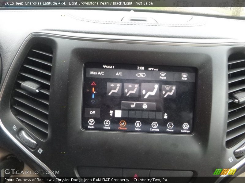 Light Brownstone Pearl / Black/Light Frost Beige 2019 Jeep Cherokee Latitude 4x4