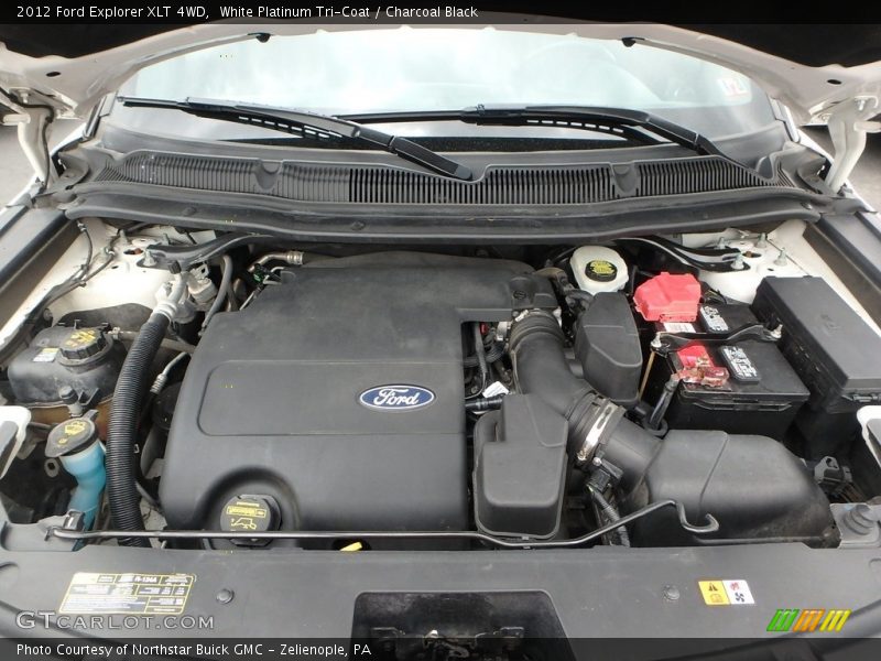 White Platinum Tri-Coat / Charcoal Black 2012 Ford Explorer XLT 4WD