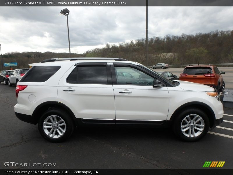 White Platinum Tri-Coat / Charcoal Black 2012 Ford Explorer XLT 4WD