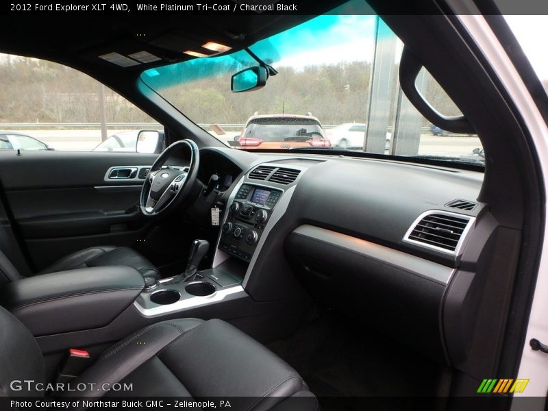 White Platinum Tri-Coat / Charcoal Black 2012 Ford Explorer XLT 4WD