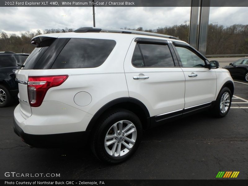 White Platinum Tri-Coat / Charcoal Black 2012 Ford Explorer XLT 4WD