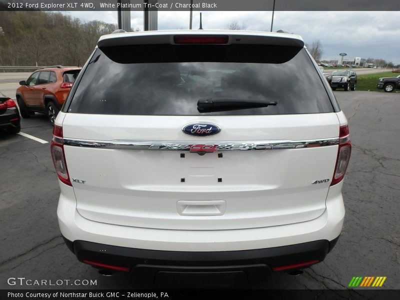 White Platinum Tri-Coat / Charcoal Black 2012 Ford Explorer XLT 4WD