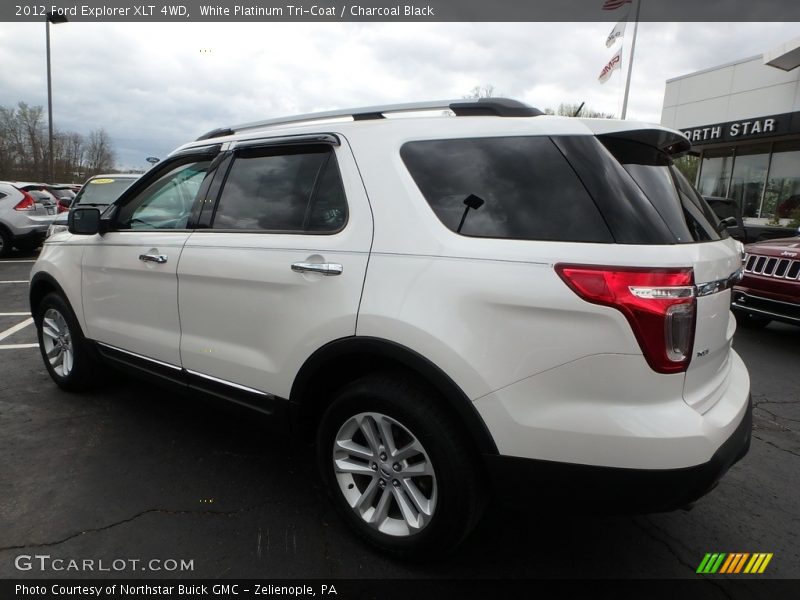 White Platinum Tri-Coat / Charcoal Black 2012 Ford Explorer XLT 4WD