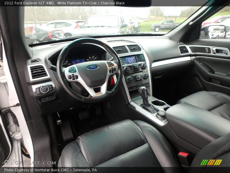 White Platinum Tri-Coat / Charcoal Black 2012 Ford Explorer XLT 4WD